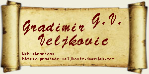 Gradimir Veljković vizit kartica